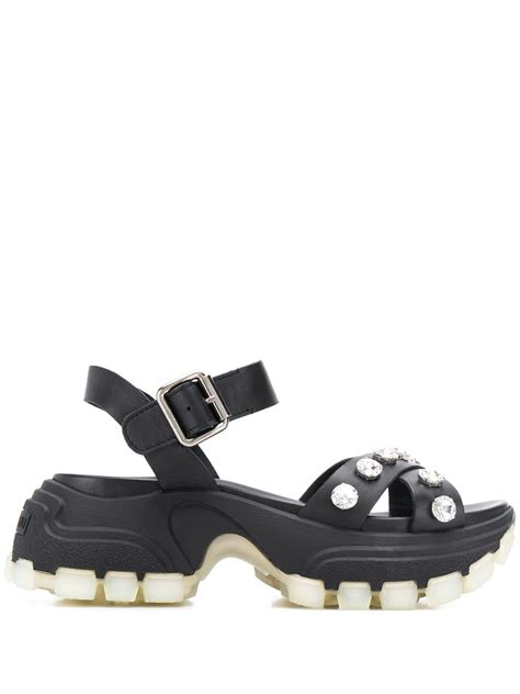 farfetch miu mia sandals.